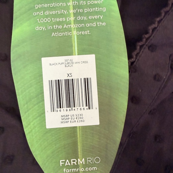 FARM Rio Black Mini Dress - Picture 3 of 5